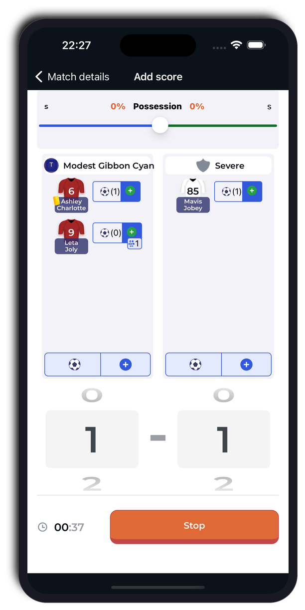 Referee match view